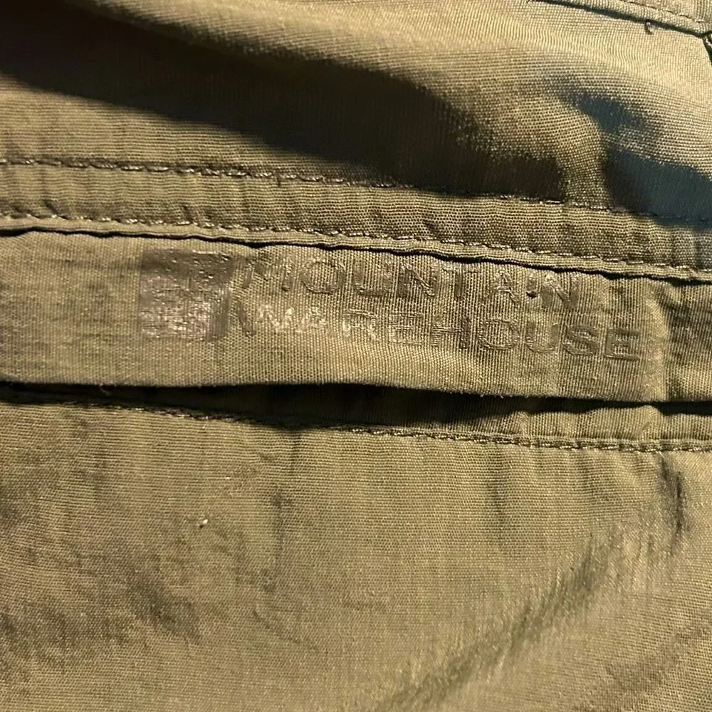 Mountain Warehouse Olive Green Bermuda Hiking‎ Nylon Shorts Sz 8